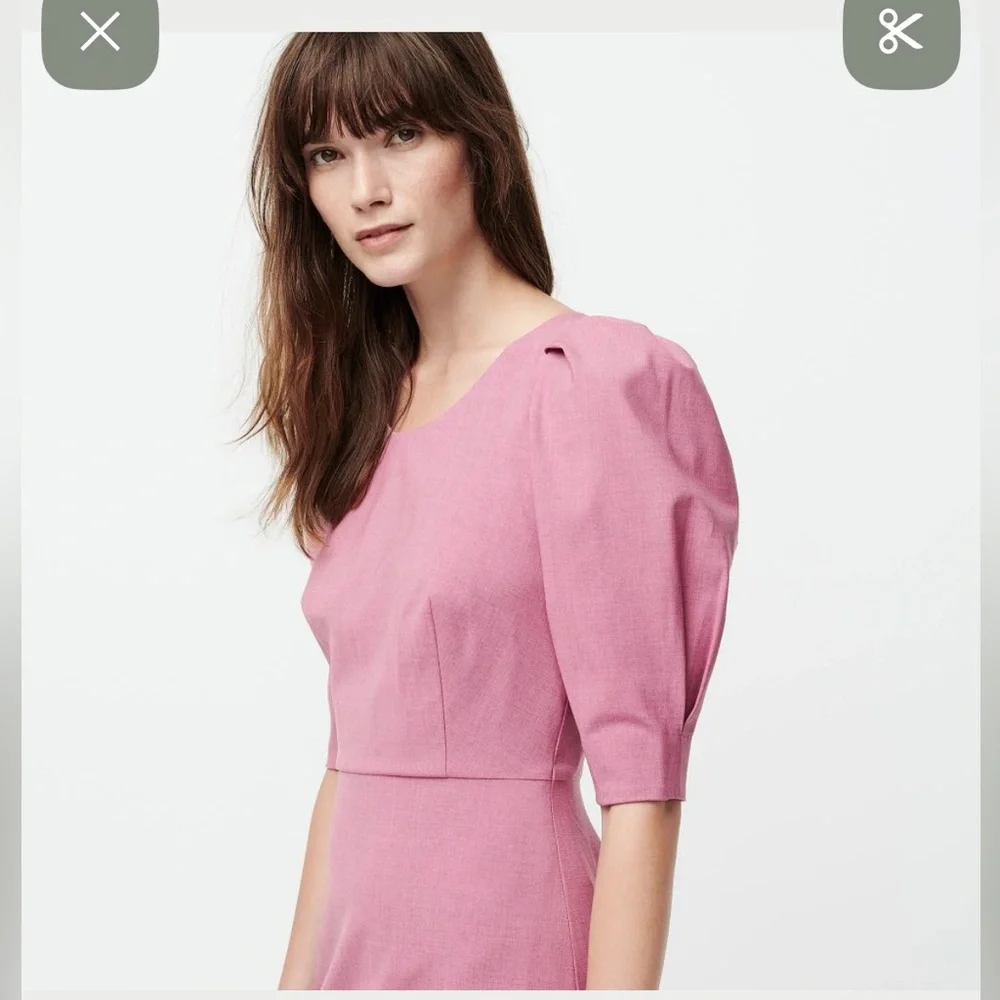 J. Crew Mauve Puff Sleeve Long Dress - Picture 4 of 12